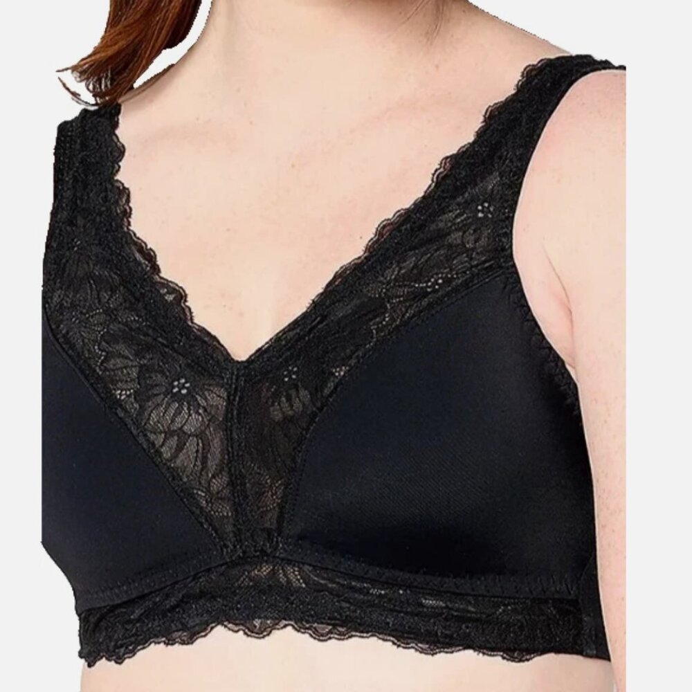 Breezies~Soft Support Lace Wirefree Bra~A676780~No Padding